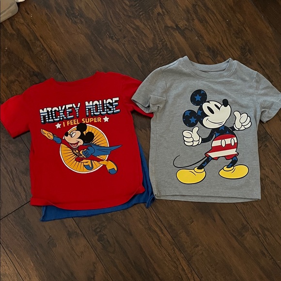 Disney Other - Disney Mickey Mouse T-Shirt Set - Red and Gray